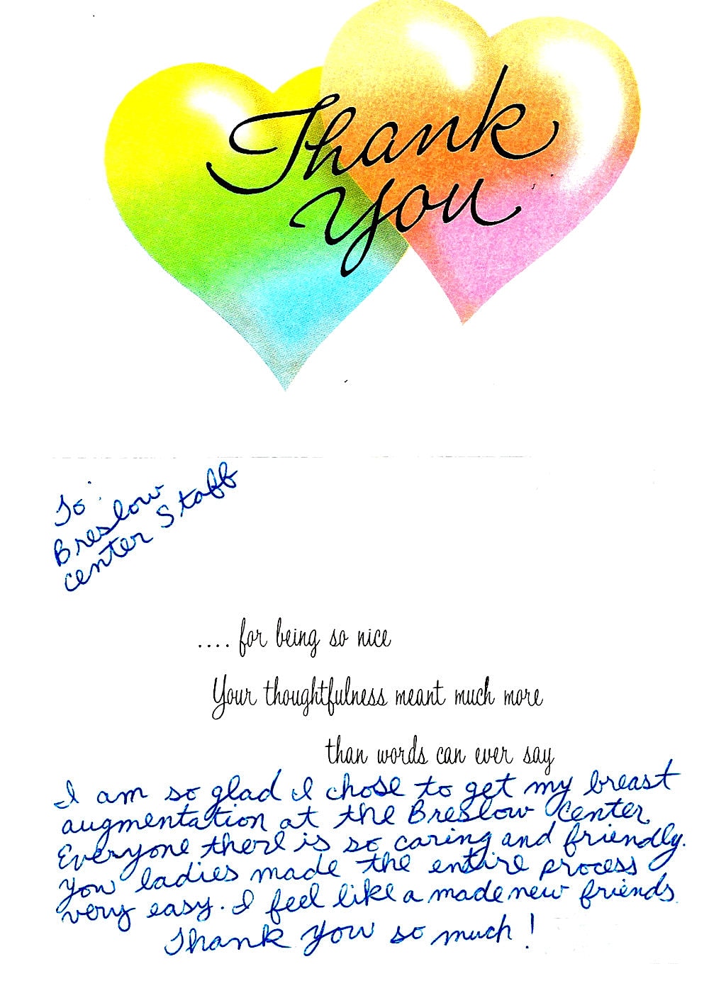 Plastic Surgery Testimonials