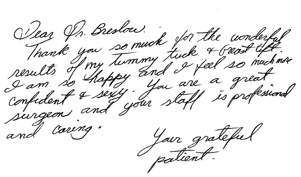 Plastic Surgery Testimonials