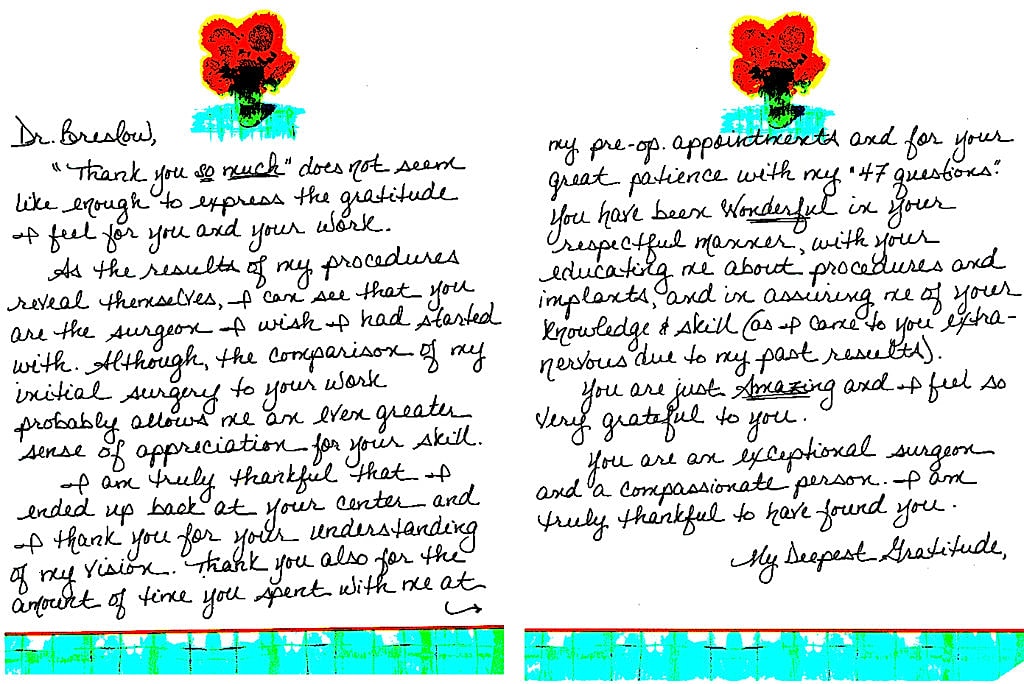 Plastic Surgery Testimonials