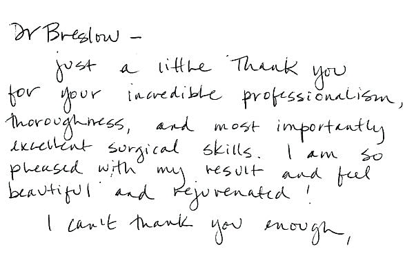 Plastic Surgery Testimonials