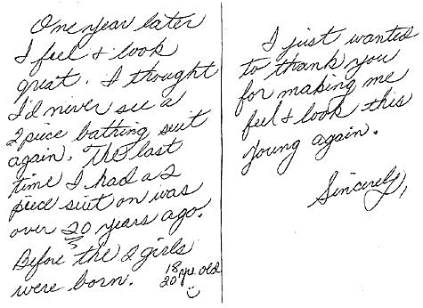 Plastic Surgery Testimonials