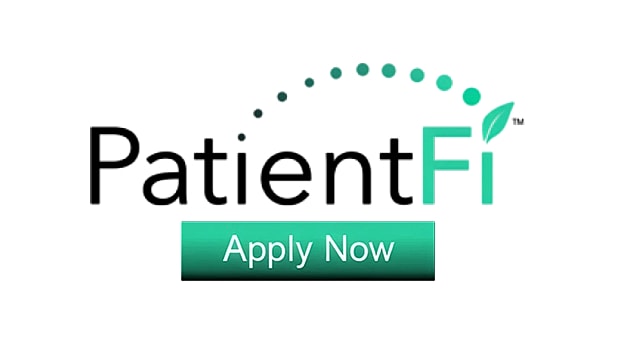 PatientFi logo with "Apply Now" button.