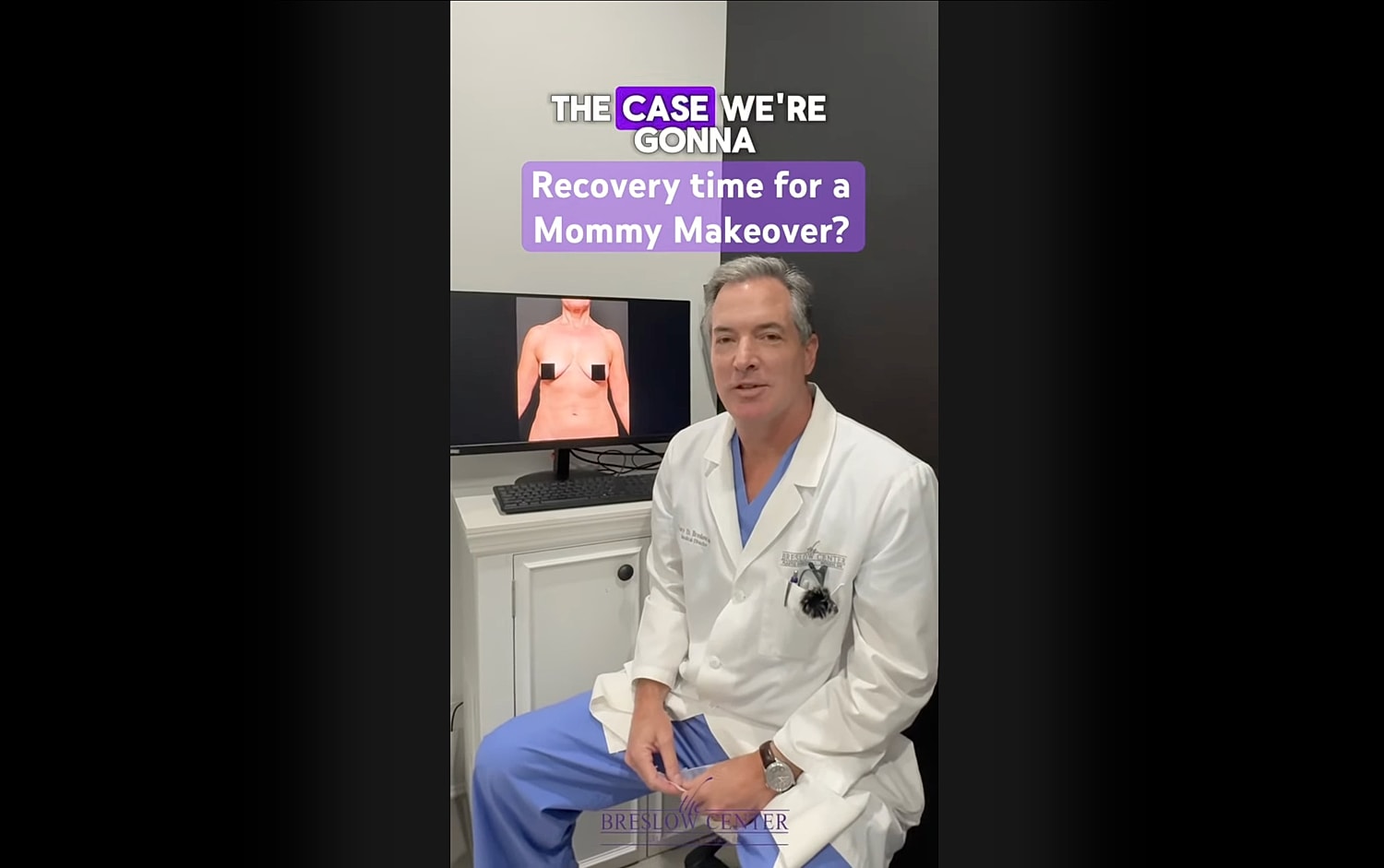 Doctor discussing Mommy Makeover recovery time.
