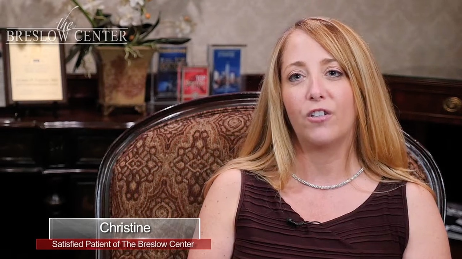 Satisfied patient sharing her experience at Breslow Center